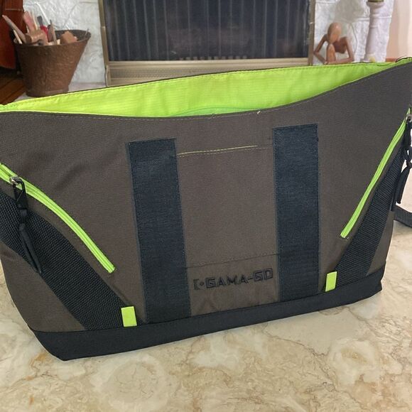 Authentic Gama-Go Birds Extra Large Heavy Nylon Messenger Bag Brown Owl Guitar - Picture 11 of 16